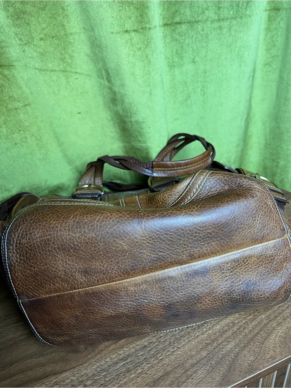 Vintage •COACH• Soho Braided Large Leather Tobacco Tote Y2K 2006 Style-10049